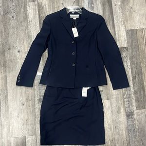 Petite Sophisticate Navy Blue Suit